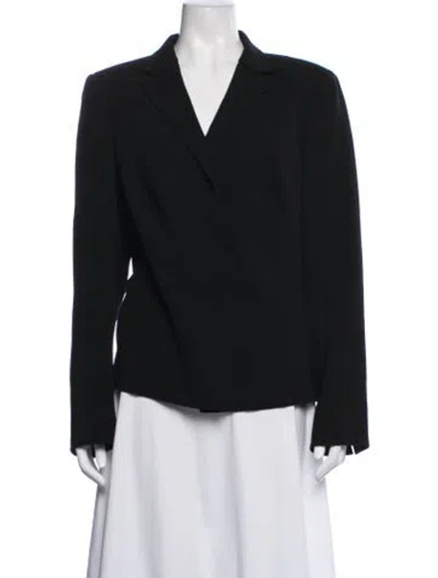 Pre-owned Akris Wool Blazer In Black