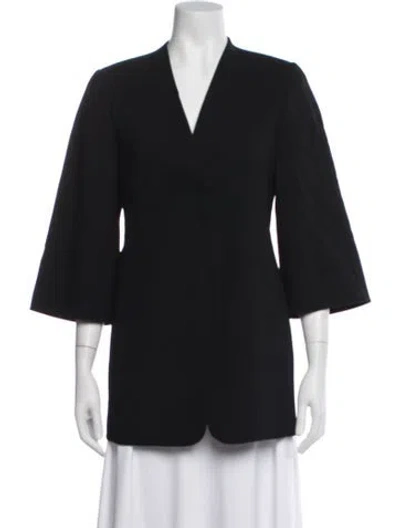Pre-owned Akris Wool Blazer In Black