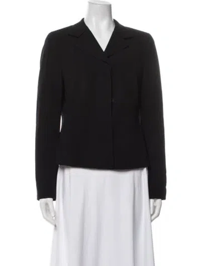 Pre-owned Akris Wool Blazer In Black
