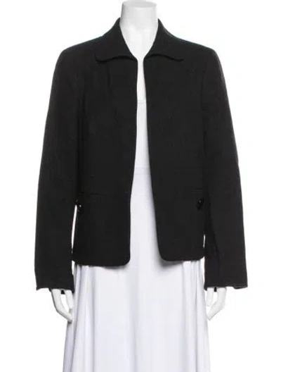 Pre-owned Akris Wool Blazer In Black