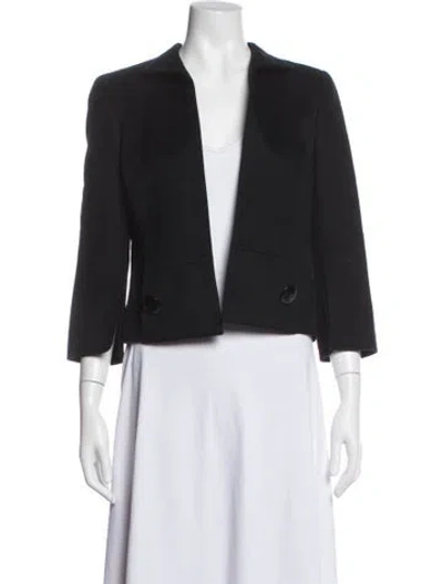 Pre-owned Akris Wool Blazer In Black