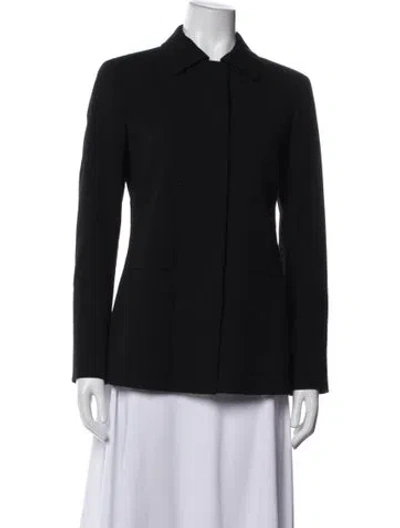 Pre-owned Akris Wool Blazer In Black