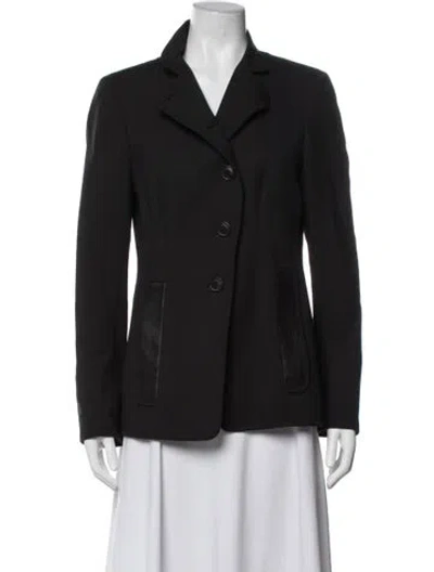 Pre-owned Akris Wool Blazer In Black