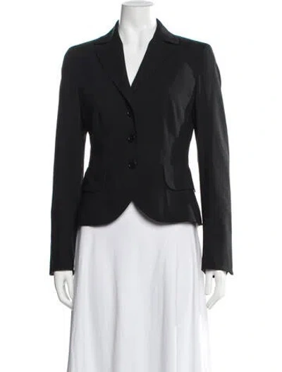 Pre-owned Akris Wool Blazer In Black