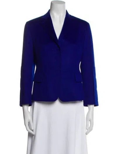 Pre-owned Akris Wool Blazer In Blue