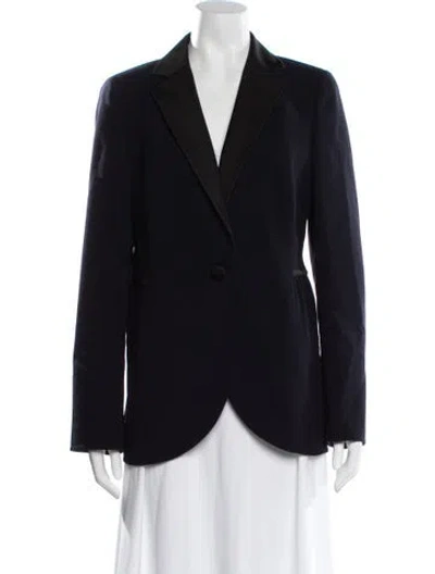 Pre-owned Akris Wool Blazer In Blue