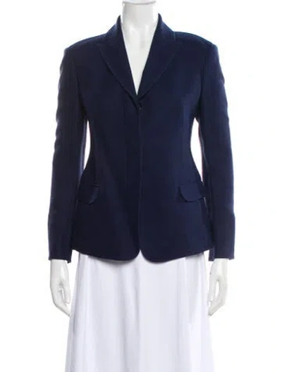 Pre-owned Akris Wool Blazer In Blue