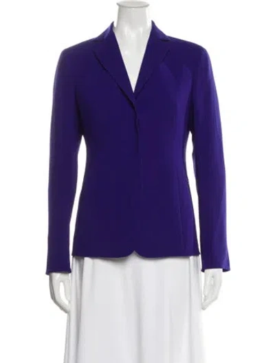 Pre-owned Akris Wool Blazer In Blue
