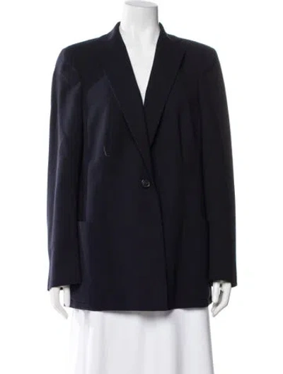 Pre-owned Akris Wool Blazer In Blue