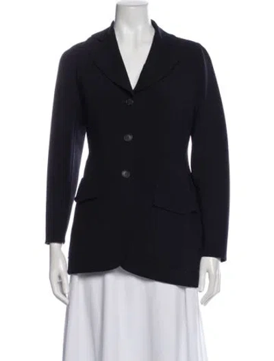 Pre-owned Akris Wool Blazer In Blue