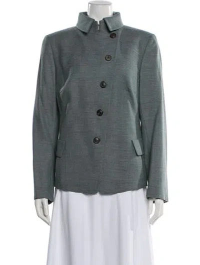 Pre-owned Akris Wool Blazer In Blue