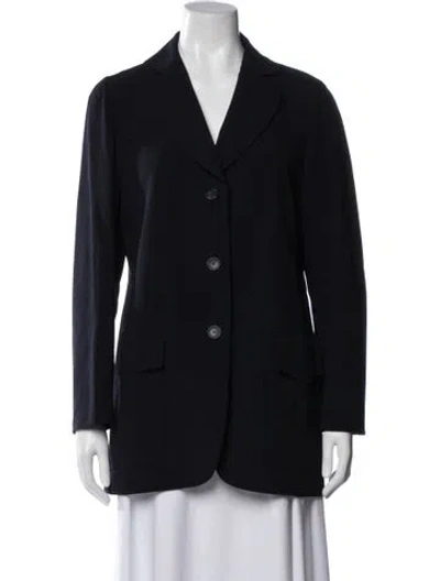 Pre-owned Akris Wool Blazer In Blue