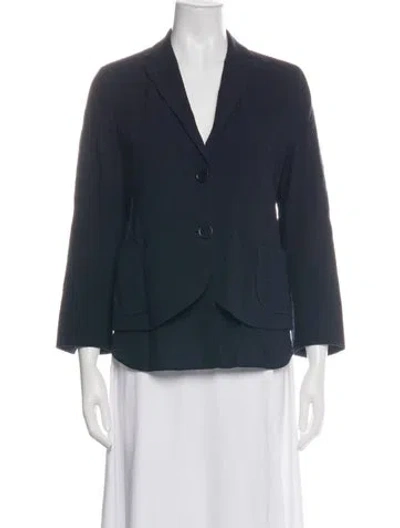 Pre-owned Akris Wool Blazer In Blue