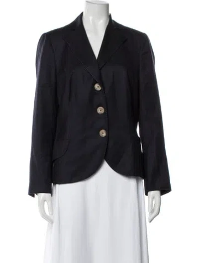 Pre-owned Akris Wool Blazer In Blue