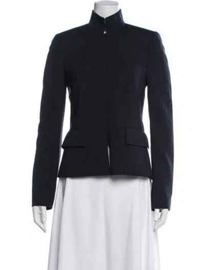 Pre-owned Akris Wool Blazer In Blue