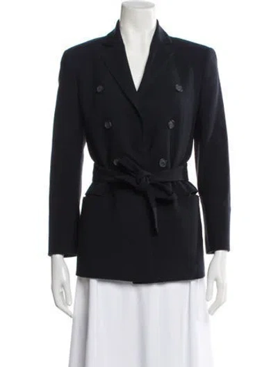 Pre-owned Akris Wool Blazer In Blue