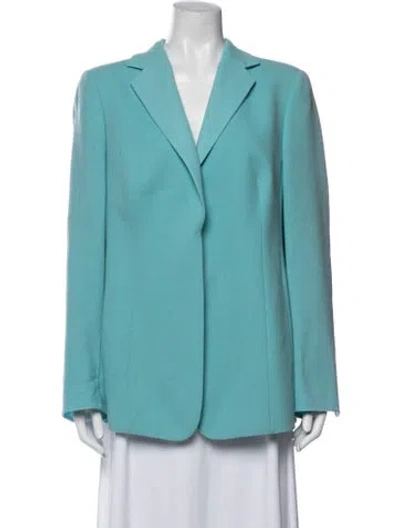 Pre-owned Akris Wool Blazer In Blue