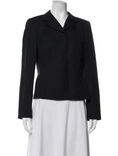 Pre-owned Akris Wool Blazer In Blue