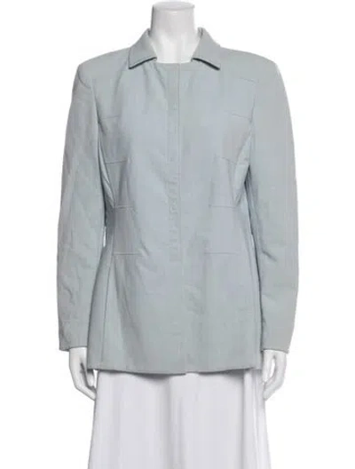 Pre-owned Akris Wool Blazer In Blue