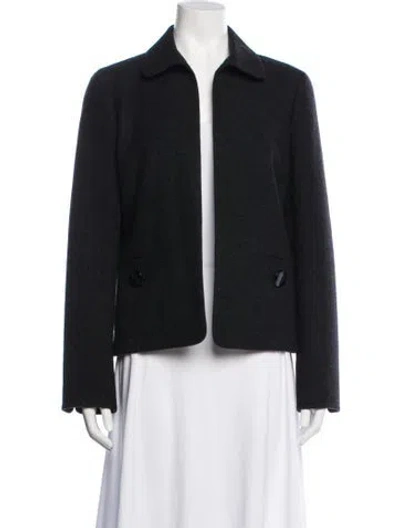 Pre-owned Akris Wool Blazer In Blue
