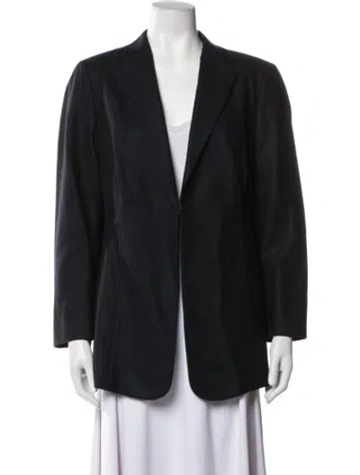 Pre-owned Akris Wool Blazer In Blue