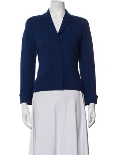 Pre-owned Akris Wool Blazer In Blue