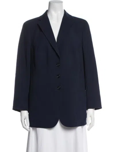 Pre-owned Akris Wool Blazer In Blue