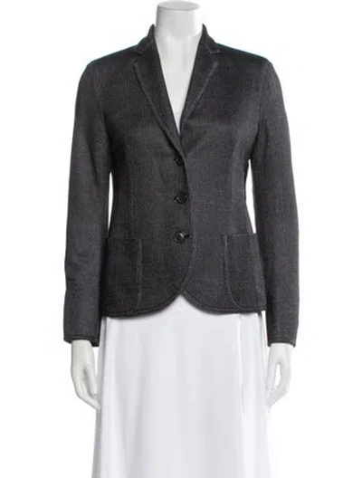 Pre-owned Akris Wool Blazer In Gray