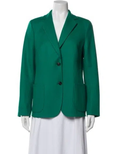 Pre-owned Akris Wool Blazer In Green