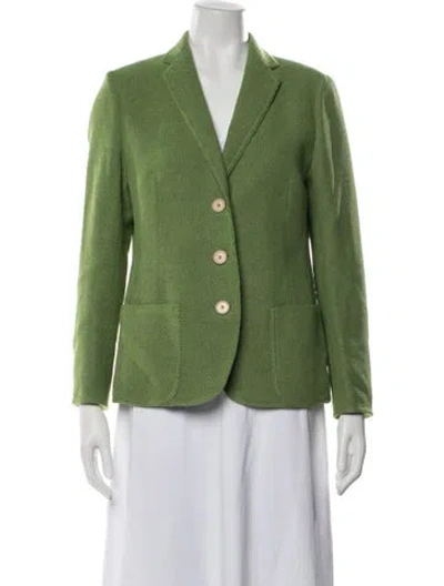 Pre-owned Akris Wool Blazer In Green