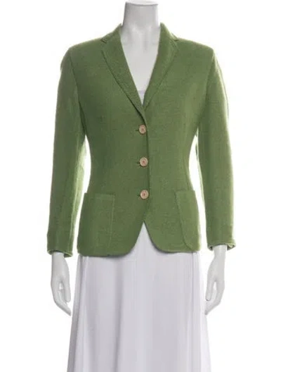 Pre-owned Akris Wool Blazer In Green