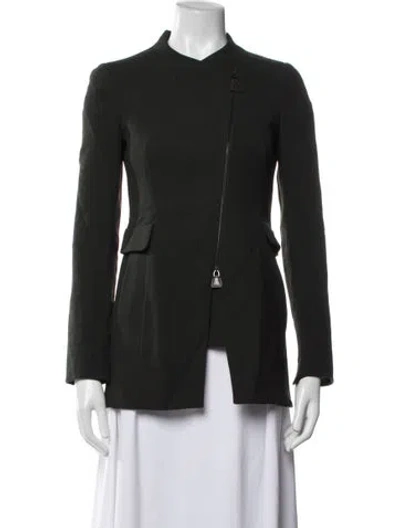 Pre-owned Akris Wool Blazer In Green