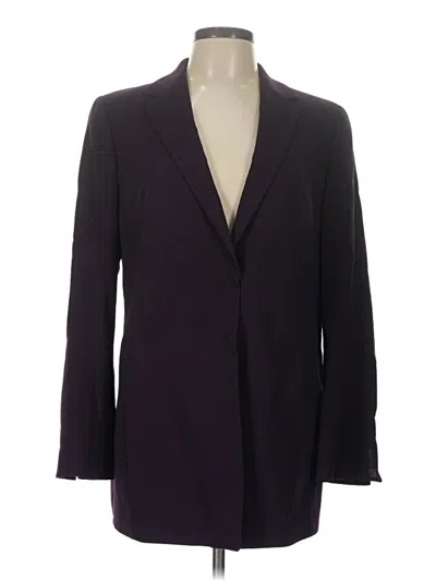Pre-owned Akris Wool Blazer Jacket In Purple
