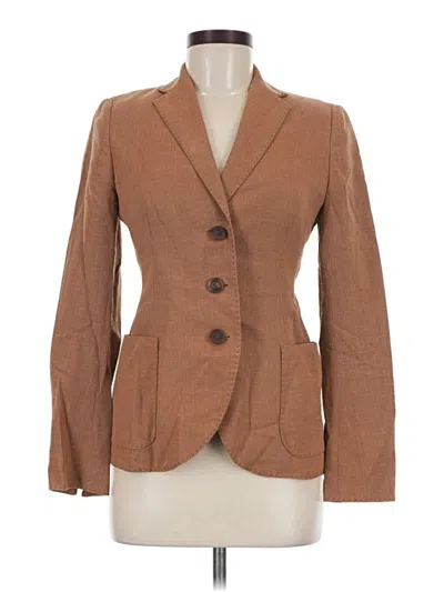 Pre-owned Akris Wool Blazer Jacket In Tan