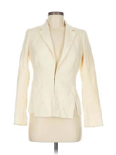 Pre-owned Akris Wool Blazer Jacket In White
