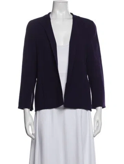 Pre-owned Akris Wool Blazer In Purple