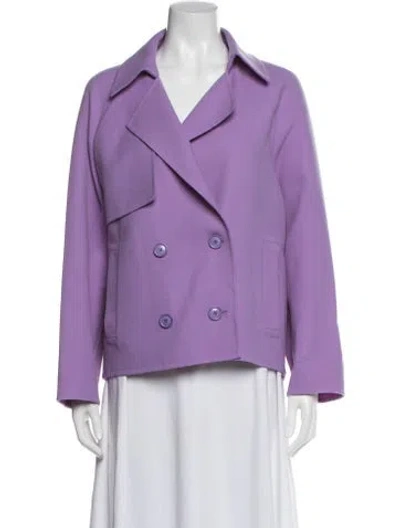 Pre-owned Akris Wool Blazer In Purple