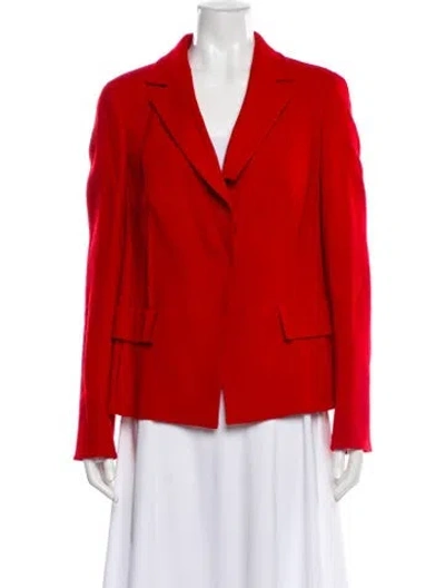 Pre-owned Akris Wool Blazer In Red