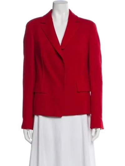 Pre-owned Akris Wool Blazer In Red