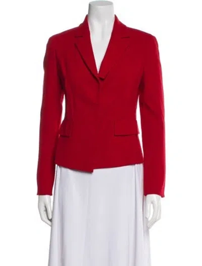 Pre-owned Akris Wool Blazer In Red