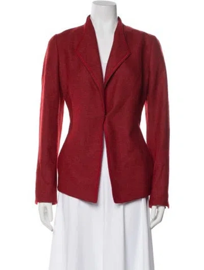 Pre-owned Akris Wool Blazer In Red