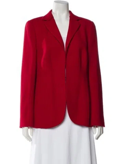 Pre-owned Akris Wool Blazer In Red