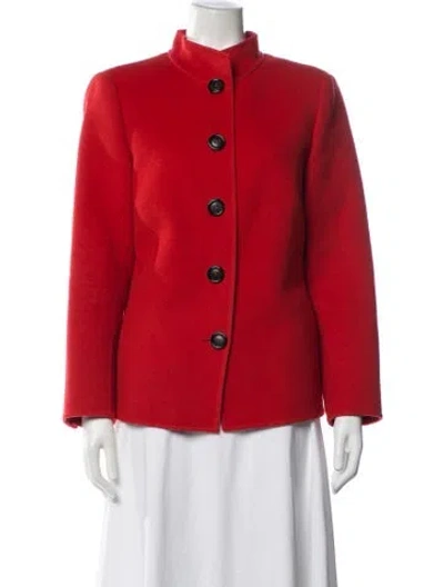 Pre-owned Akris Wool Blazer In Red