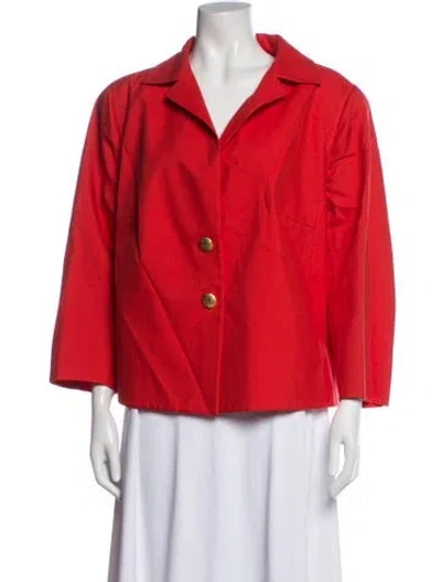 Pre-owned Akris Wool Blazer In Red