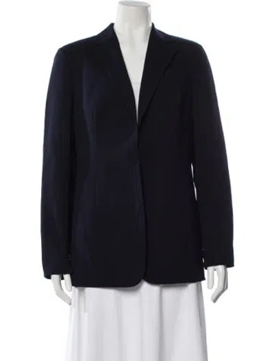 Pre-owned Akris Wool Blazer W/ Tags In Blue