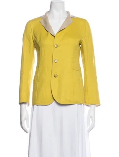 Pre-owned Akris Wool Blazer In Yellow