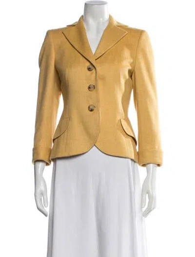 Pre-owned Akris Wool Blazer In Yellow