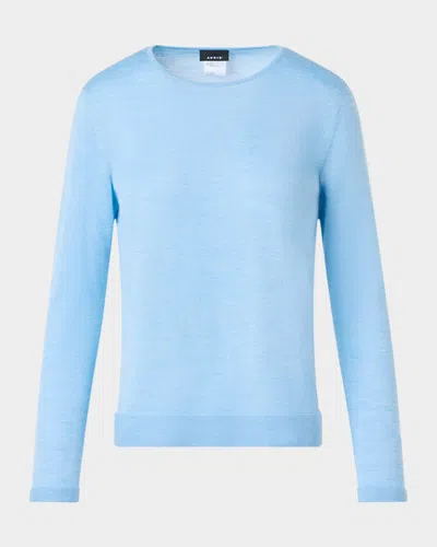 Akris Wool-blend Crewneck Sweater In Purple