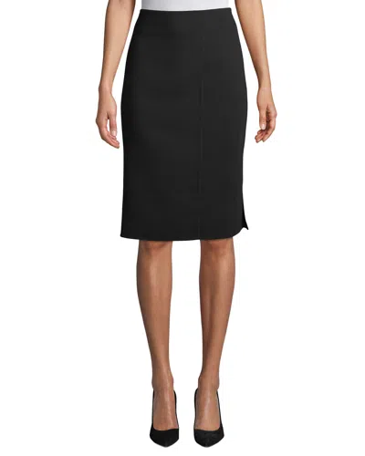 Akris Wool-blend Knee-length Pencil Skirt In Black