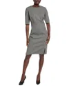 Akris Wool-blend Midi Dress In Gray